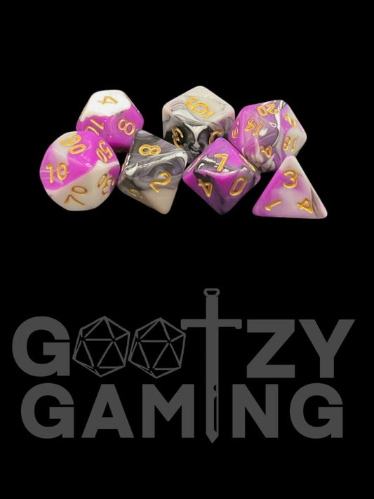 Mind Swirl - Plastic Standard 7 Dice Set - D&D Dice - Gootzy Gaming