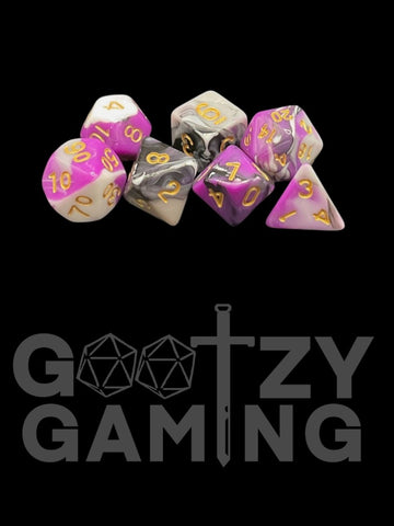 Mind Swirl - Plastic Standard 7 Dice Set - D&D Dice - Gootzy Gaming
