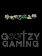 Mithril Vein - Metal 7 Dice Set - D&D Dice - Gootzy Gaming