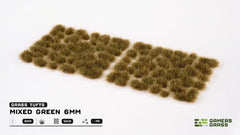 Grass Tufts - Mixed Green 6mm - Gamers Grass - 70x Self Adhesives