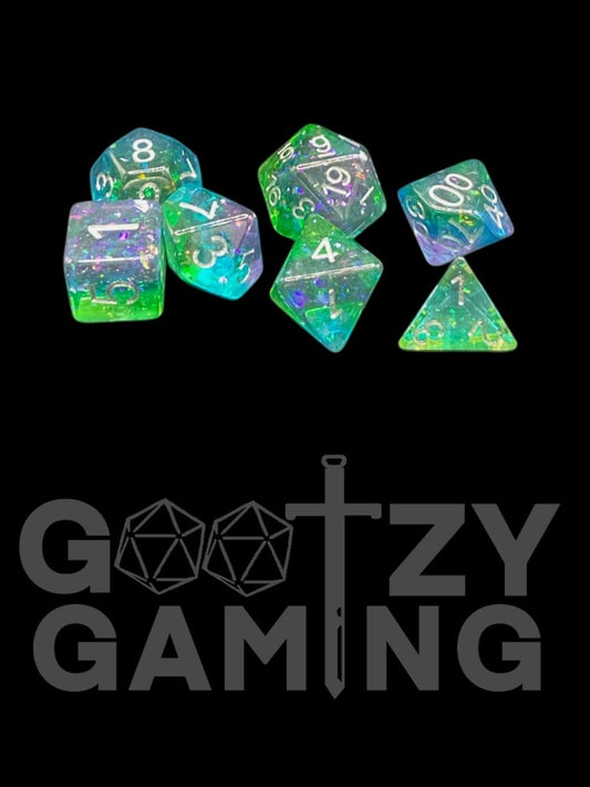 Morning Dew - Plastic Standard 7 Dice Set - D&D Dice - Gootzy Gaming