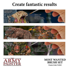 Most Wanted Brush Set - The Army Painter - Rothmarder Sable/Synthetic Miniatures Paint Brush - Gootzy Gaming