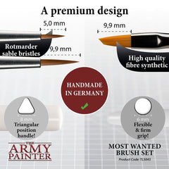 Most Wanted Brush Set - The Army Painter - Rothmarder Sable/Synthetic Miniatures Paint Brush - Gootzy Gaming