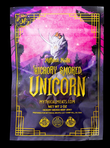 Mythical Meats: Beef Jerky 2 oz Bag - Unicorn (Hickory Smoked) - Gootzy Gaming