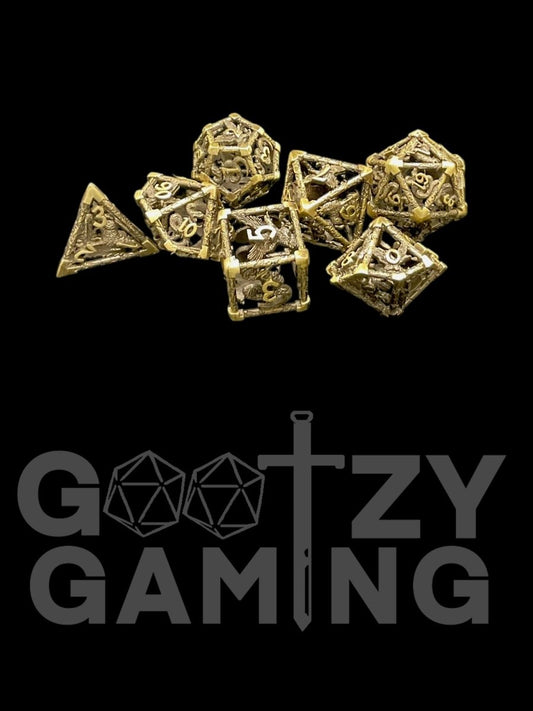 Nature's Friend - Hollow Metal 7 Dice Set - D&D Dice - Gootzy Gaming