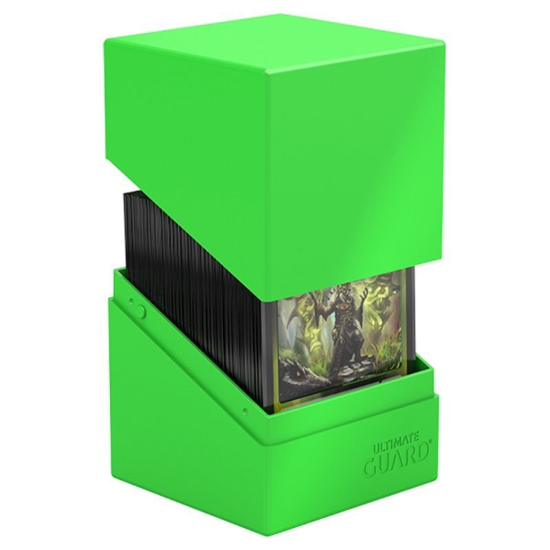 Neon Green - Boulder 100+ Solid Deck Box - Gootzy Gaming