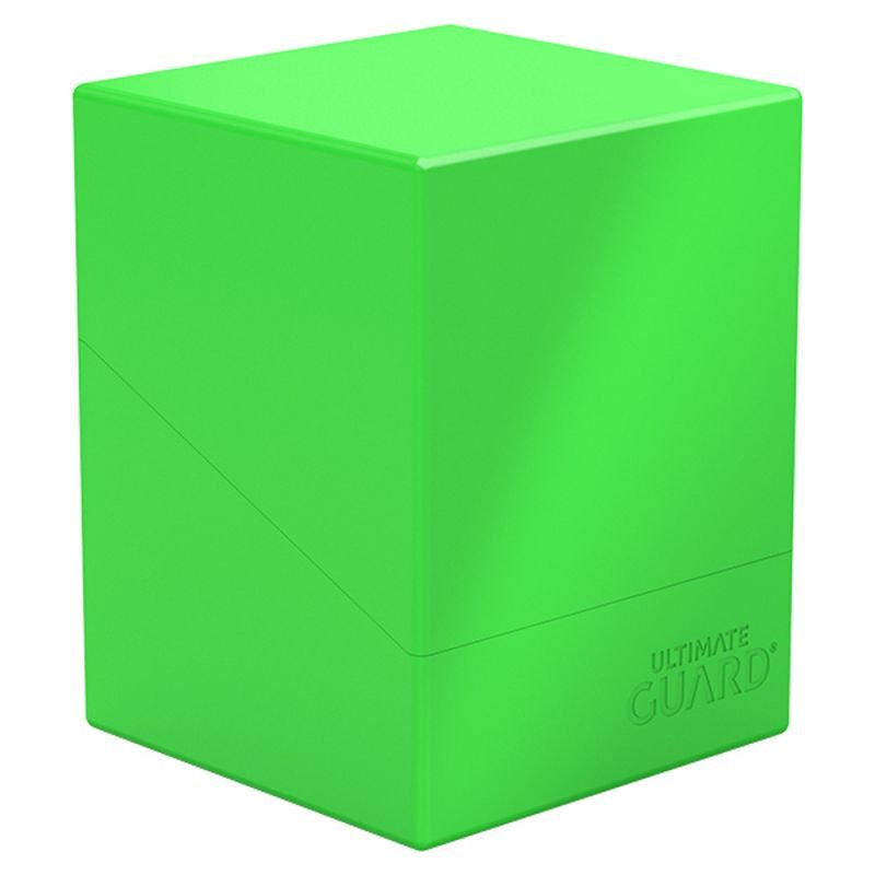 Neon Green - Boulder 100+ Solid Deck Box - Gootzy Gaming