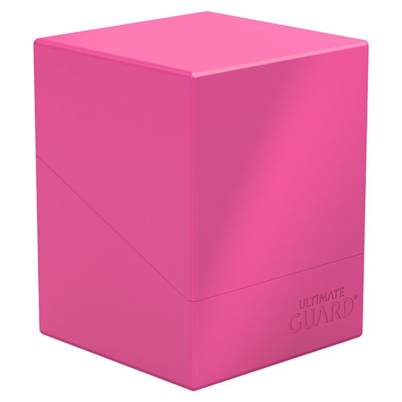 Neon Pink - Boulder 100+ Solid Deck Box - Gootzy Gaming