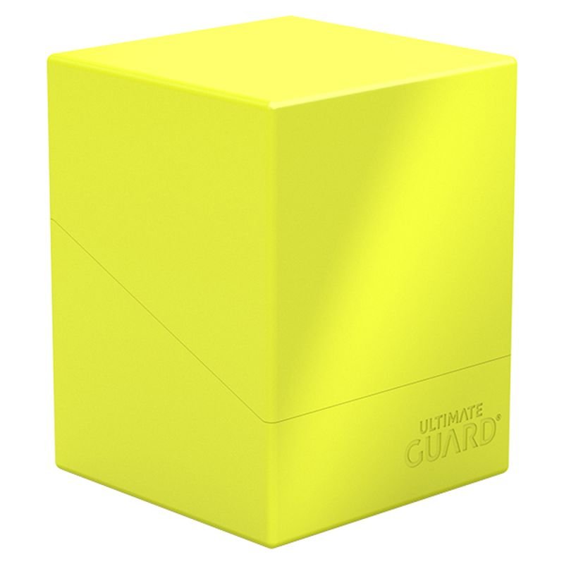 Neon Yellow - Boulder 100+ Solid Deck Box - Gootzy Gaming