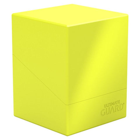 Neon Yellow - Boulder 100+ Solid Deck Box - Gootzy Gaming