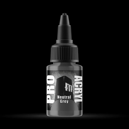 Neutral Grey - Premium Matte Acrylic Miniatures Paint - Monument Hobbies - 22 mL Dropper Bottle - Gootzy Gaming