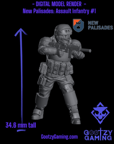 New Palisades: Fireteam 1 - 7 Miniature Bundle - Arsenal Official Miniature - Skull Forge Studios - Gootzy Gaming