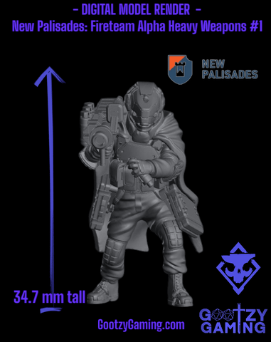 New Palisades: Fireteam Alpha Heavy Weapons 1 - Arsenal Official Miniature - Skull Forge Studios - Gootzy Gaming