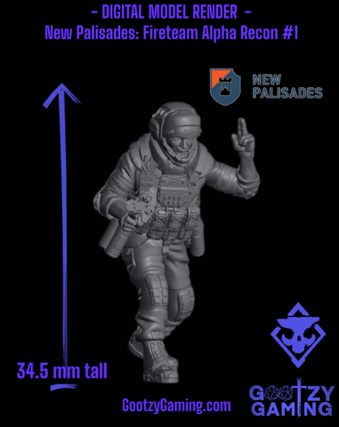 New Palisades: Fireteam Alpha Recon 1 - Arsenal Official Miniature - Skull Forge Studios - Gootzy Gaming