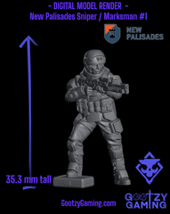 New Palisades: Marksman / Sniper 1 - Arsenal Official Miniature - Skull Forge Studios - Gootzy Gaming