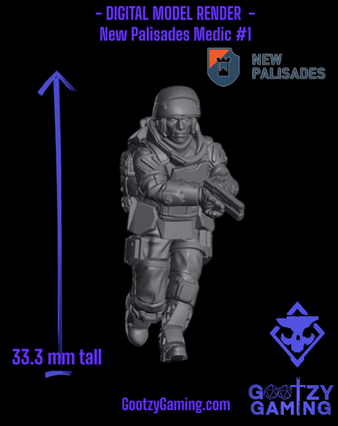 New Palisades: Medic 1 - Arsenal Official Miniature - Skull Forge Studios - Gootzy Gaming