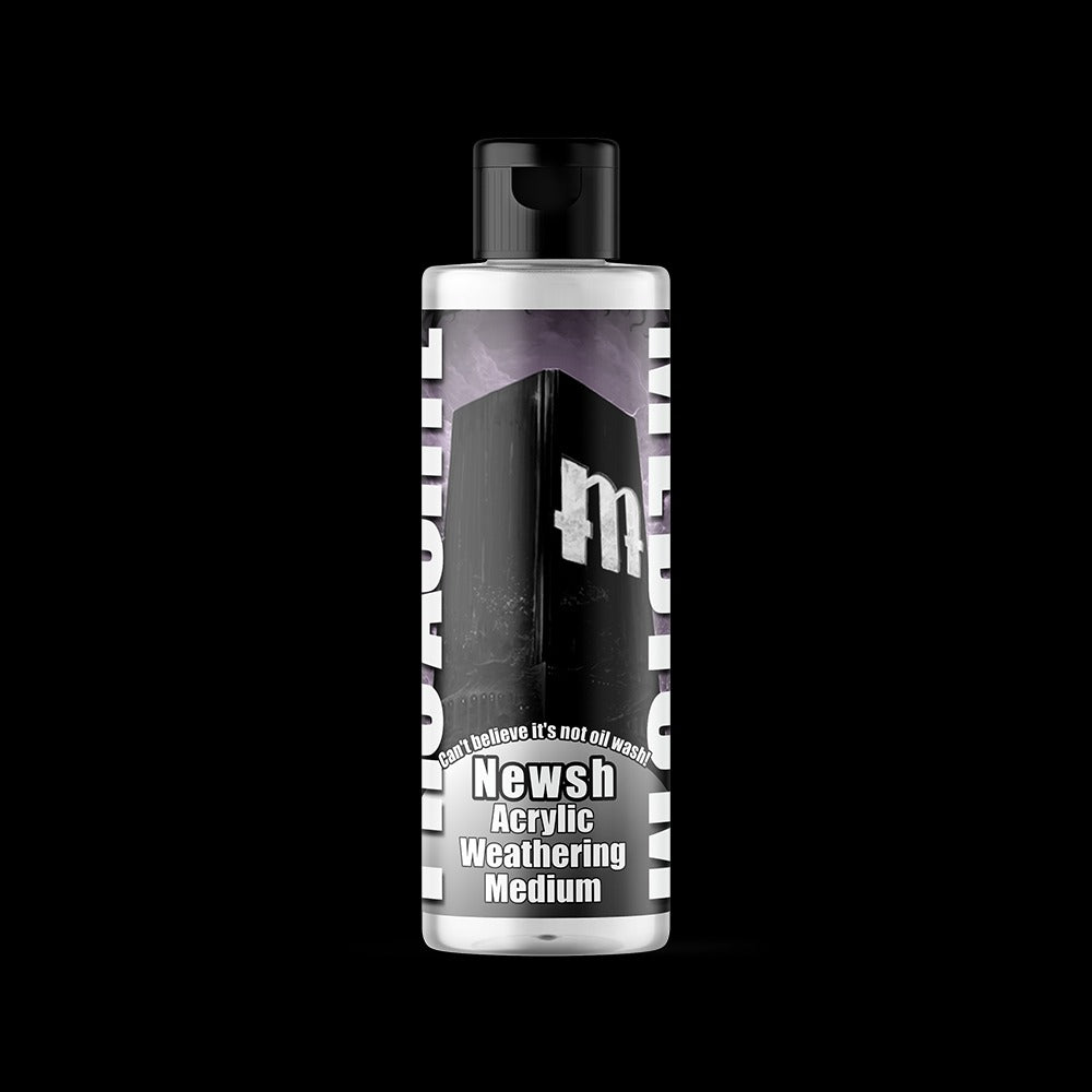 NEWsh Amazing Weathering Medium - Premium Acrylic Miniatures Medium - Monument Hobbies - 120 mL Flip Top Dropper Bottle - Gootzy Gaming