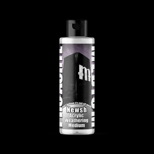 NEWsh Amazing Weathering Medium - Premium Acrylic Miniatures Medium - Monument Hobbies - 120 mL Flip Top Dropper Bottle - Gootzy Gaming