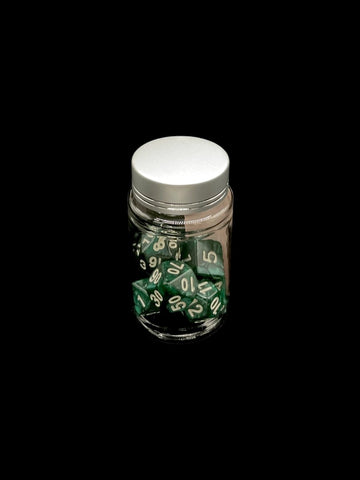 Obsidian Swirl - Plastic Standard 7 Dice Set - D&D Dice - Gootzy Gaming