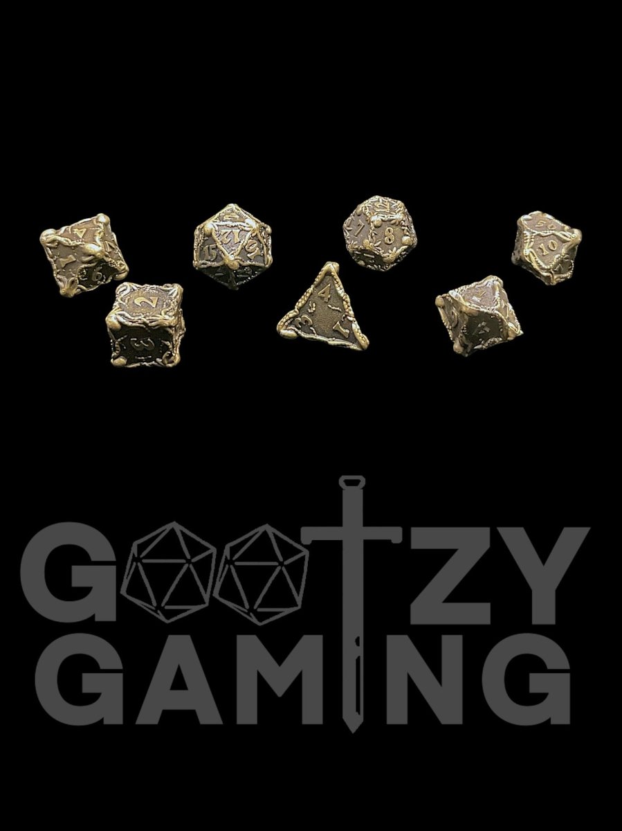 Octo Depths - Metal 7 Dice Set - D&D Dice - Gootzy Gaming