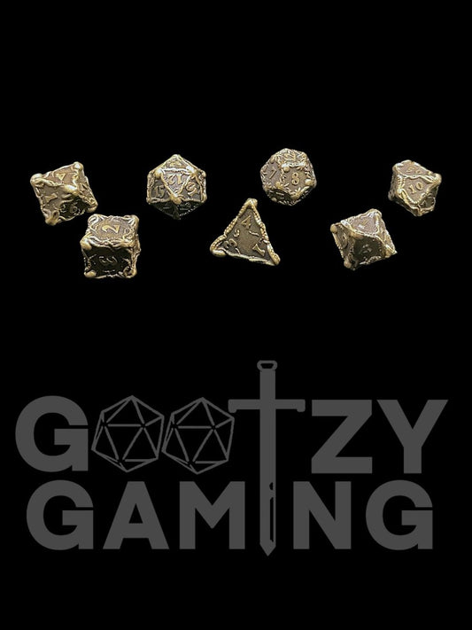 Octo Depths - Metal 7 Dice Set - D&D Dice - Gootzy Gaming
