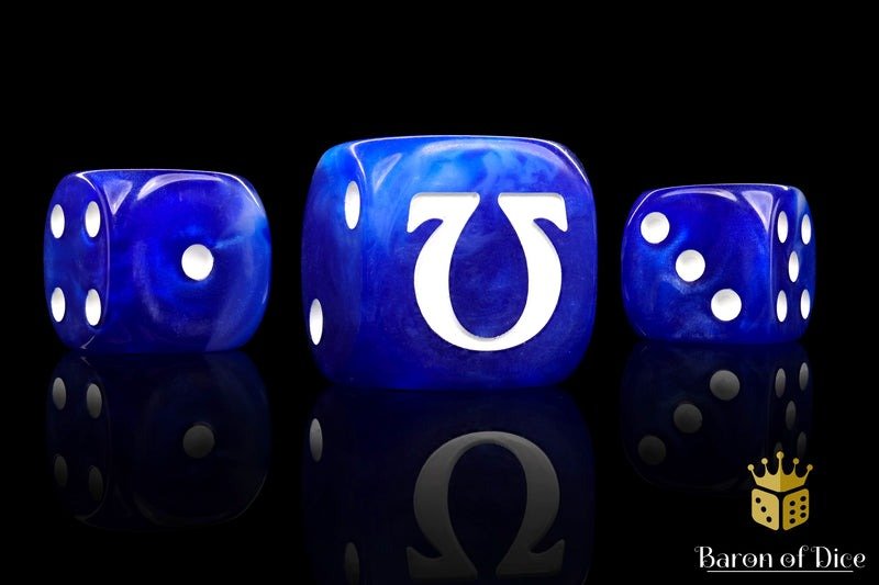 Omega Marine - Hand Crafted Resin 25 Square Corner Dice Set - Gootzy Gaming