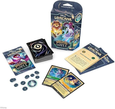 *** Online Orders Ship 11/14 *** Lorcana Whispers in the Well Starter Deck - Amber and Emerald - Gootzy Gaming
