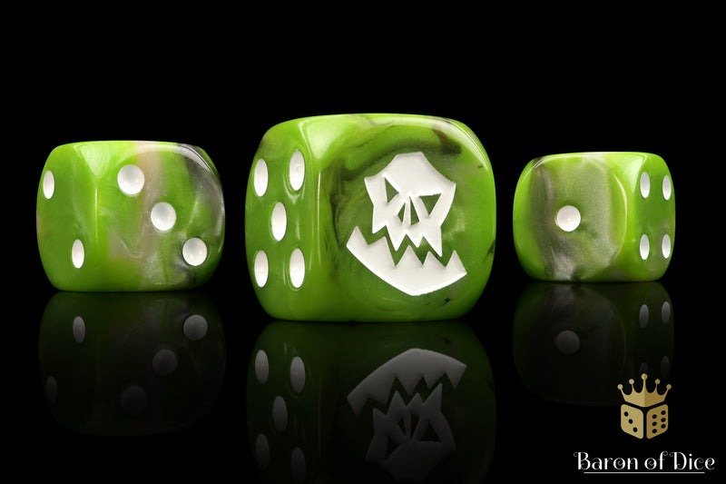 ORK Dice - Hand Crafted Resin 25 Round Corner Dice Set - Gootzy Gaming