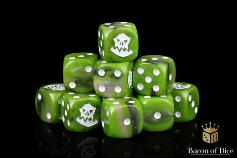 ORK Dice - Hand Crafted Resin 25 Round Corner Dice Set - Gootzy Gaming