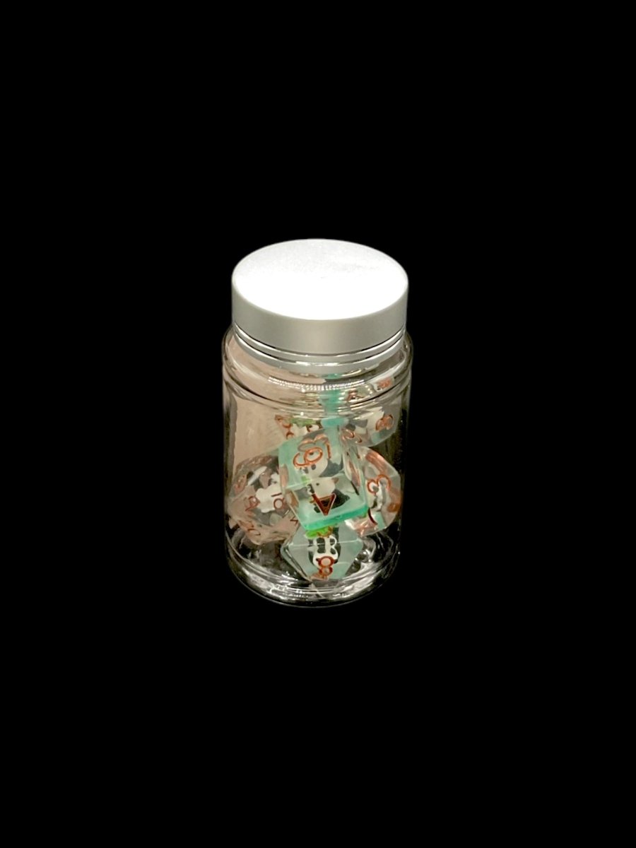 Panda Power - Plastic Standard 7 Dice Set - D&D Dice - Gootzy Gaming