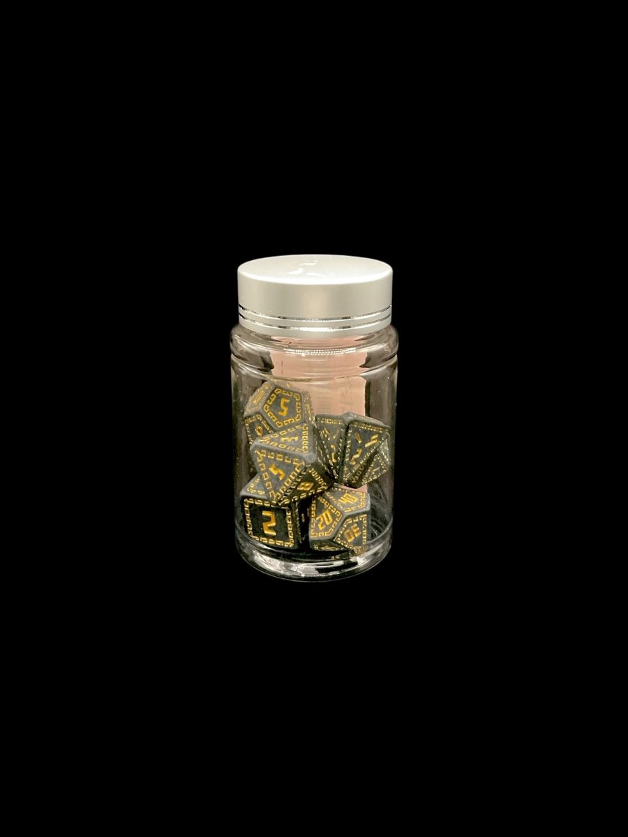 Pantheon Dark - Plastic Standard 7 Dice Set - D&D Dice - Gootzy Gaming