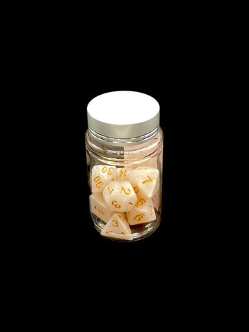 Pearl Swirl - Plastic Standard 7 Dice Set - D&D Dice - Gootzy Gaming