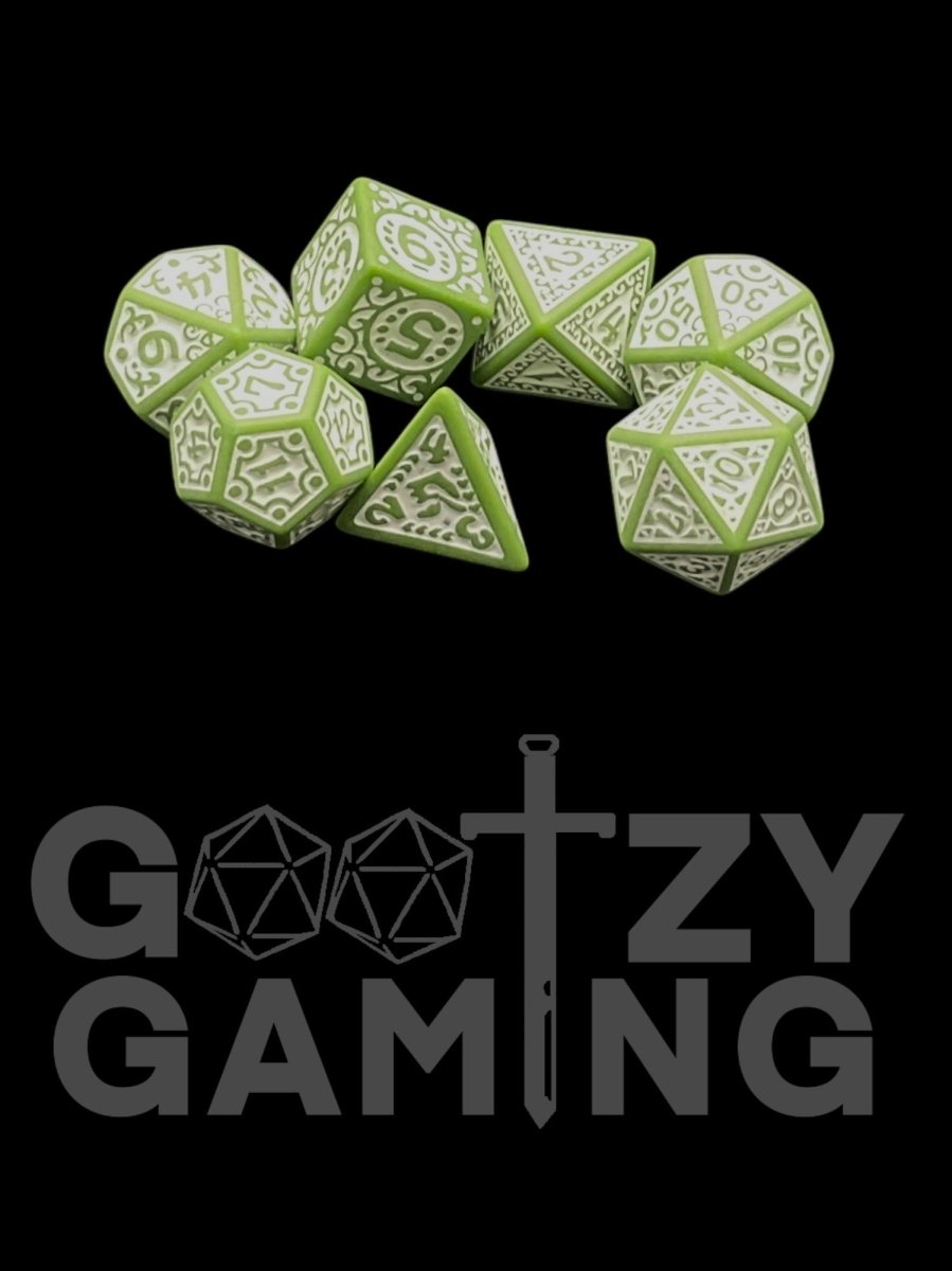 Pixie Forest - Plastic Standard 7 Dice Set - D&D Dice - Gootzy Gaming