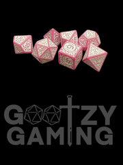 Pixie Rose - Plastic Standard 7 Dice Set - D&D Dice - Gootzy Gaming