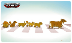 Playmat: Cowboy Bebop - Ein and Family (Not in Original Packaging) - Gootzy Gaming