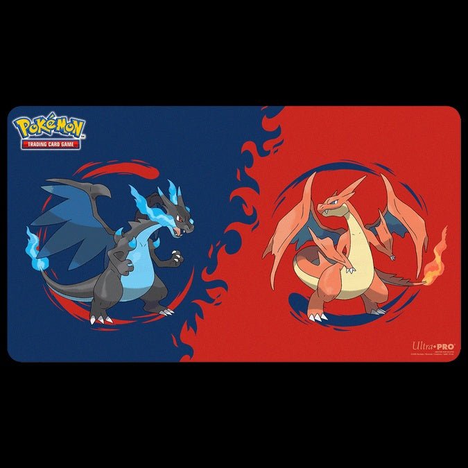 Playmat: Pokémon- Mega Charizard X and Mega Charizard Y (Not In Original Packaging) - Gootzy Gaming