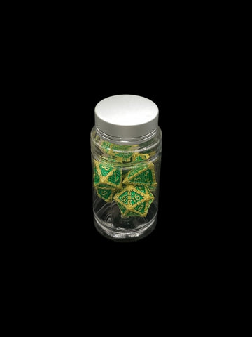 Poison Dragonscale - Metal 7 Dice Set - D&D Dice - Gootzy Gaming