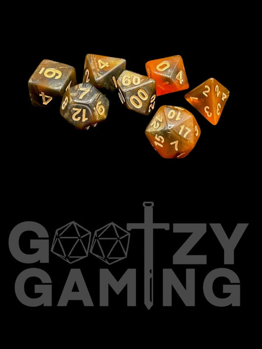 Poison Galaxy - Plastic Standard 7 Dice Set - D&D Dice - Gootzy Gaming
