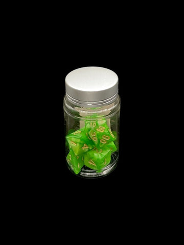 Poison Swirl - Plastic Standard 7 Dice Set - D&D Dice - Gootzy Gaming