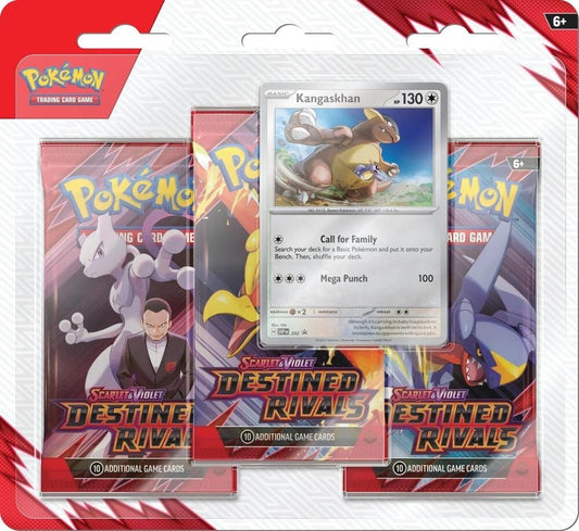 Pokemon SV: Destined Rivals Booster Blister (3 Packs) - Kangaskhan - Gootzy Gaming