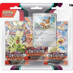 Pokemon SV: Obsidian Flames Booster Blister (3 Packs) - Eevee - Gootzy Gaming