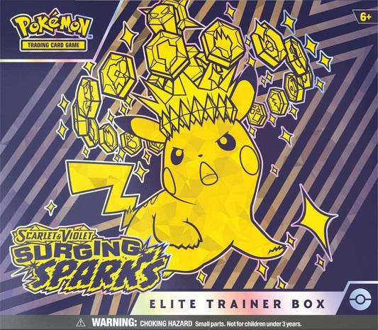 Pokemon SV: Surging Sparks - Elite Trainer Box (ETB) - In Store Only. 1 Per Person Limits Apply. - Gootzy Gaming