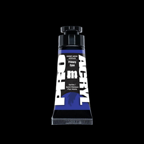 Primary Cyan - Expert Artist Acrylic Miniatures Paint - Monument Hobbies - 30 mL Tube - Gootzy Gaming