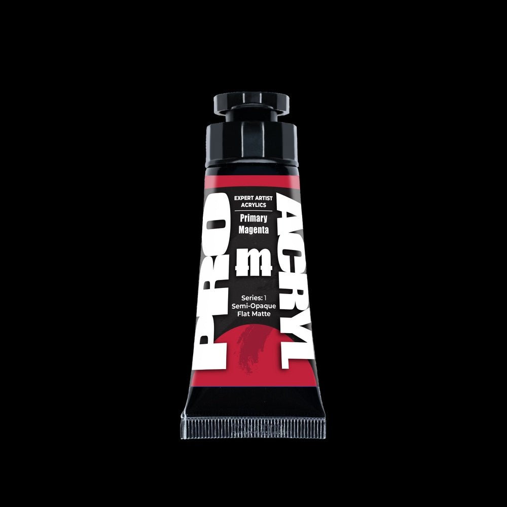 Primary Magenta - Expert Artist Acrylic Miniatures Paint - Monument Hobbies - 30 mL Tube - Gootzy Gaming
