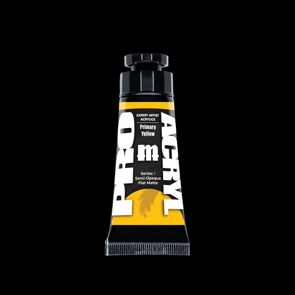 Primary Yellow - Expert Artist Acrylic Miniatures Paint - Monument Hobbies - 30 mL Tube - Gootzy Gaming
