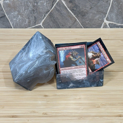 Prism Deck Case: Polished - Marble Black - Gootzy Gaming