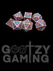 Psychic Dragonscale - Metal 7 Dice Set - D&D Dice - Gootzy Gaming