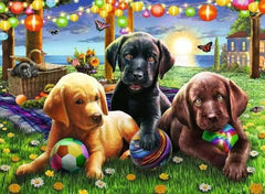 Puppy Picnic 100 XXL Piece Puzzle - Gootzy Gaming