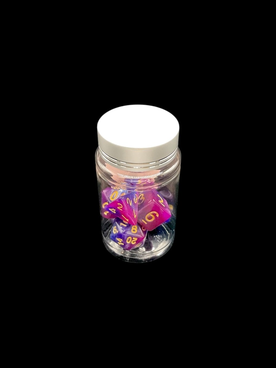 Purple Galaxy - Plastic Standard 7 Dice Set - D&D Dice - Gootzy Gaming