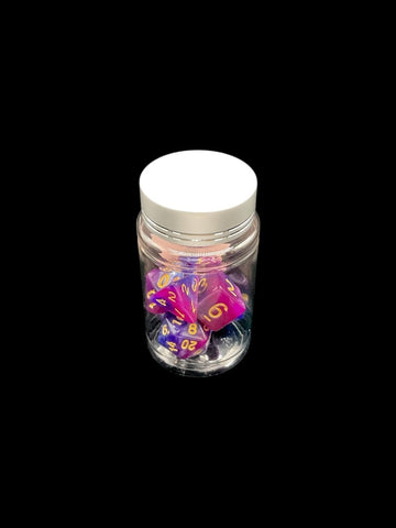 Purple Galaxy - Plastic Standard 7 Dice Set - D&D Dice - Gootzy Gaming